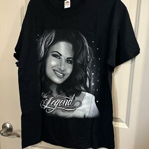 Vintage Selena Fruit of the Loom Black Graphic Blouse